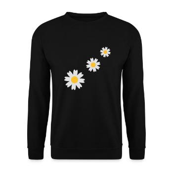 3_flowers - Unisex Sweatshirt - black - Front - Alina (178cm) & Michal (187cm)