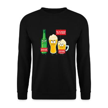 Save Water Drink Beer - Unisex Sweatshirt - black - Front - Alina (178cm) & Michal (187cm)