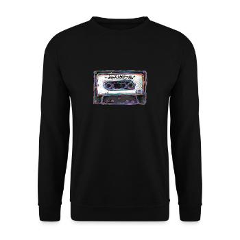 Kassette HipHop 90s - Unisex Pullover - Schwarz - Vorne - Alina (178cm) & Michal (187cm)