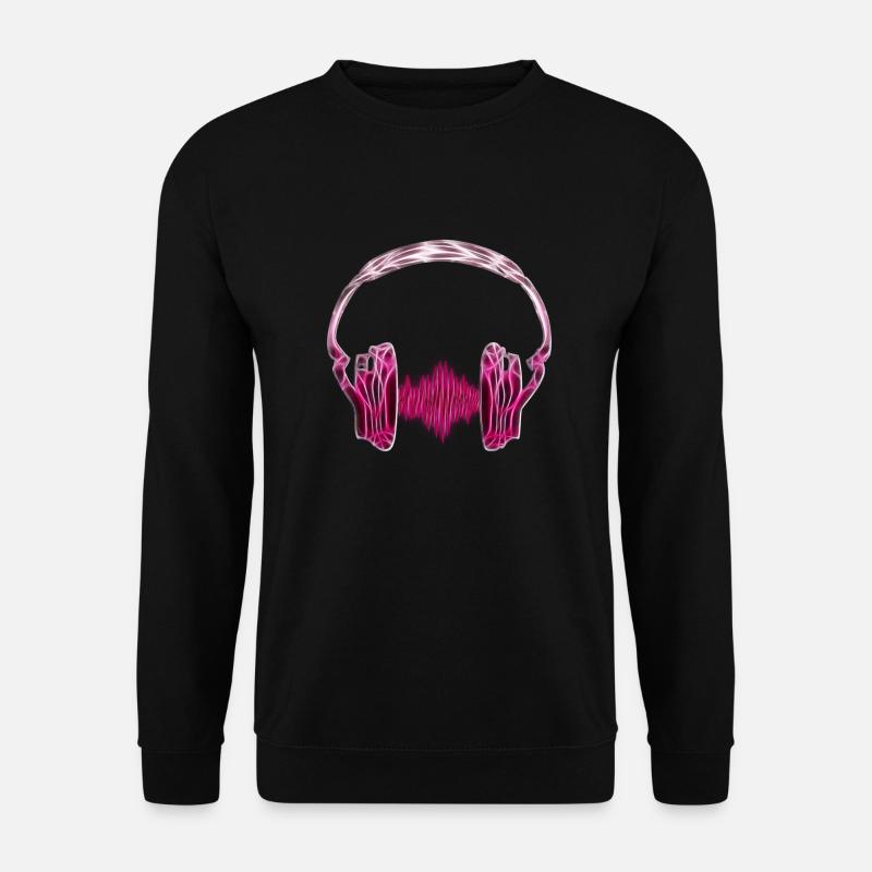 Musik Frequenz Kopfhörer Welle / Music Wave - Unisex Pullover - Schwarz