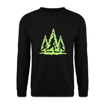 3 baeume weiss gruen weihnachtsbaum weihnachten ni - Unisex Pullover - Schwarz - Vorne - Alina (178cm) & Michal (187cm)