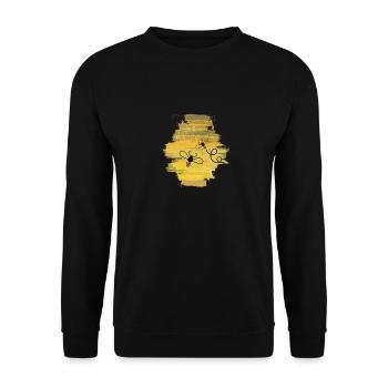 bee honey - Unisex Pullover - Schwarz - Vorne - Alina (178cm) & Michal (187cm)