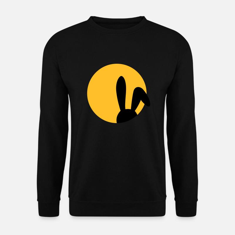 Hase Mond Kaninchen Vollmond Nachthimmel Häschen - Unisex Pullover - Schwarz
