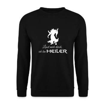 Mage Healer Fantasy - Unisex Sweatshirt - black - Front - Alina (178cm) & Michal (187cm)