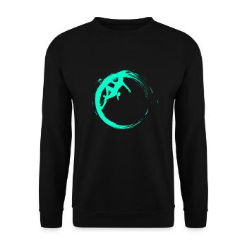 boulderer - Unisex Pullover - Schwarz - Vorne - Alina (178cm) & Michal (187cm)