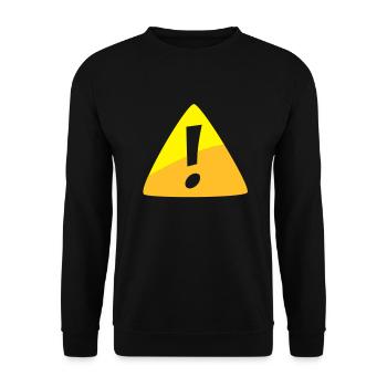 WARNING - Unisex Sweatshirt - black - Front - Alina (178cm) & Michal (187cm)