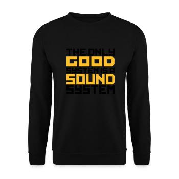 good_sound_2c - Unisex Pullover - Schwarz - Vorne - Alina (178cm) & Michal (187cm)