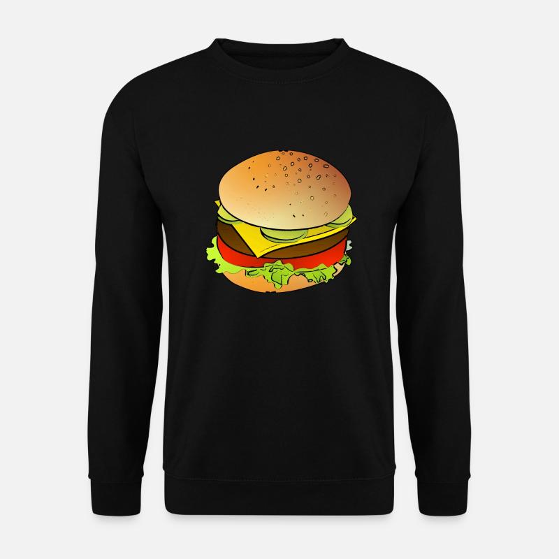 Drôle de chemise de hamburger - Sweat-shirt Unisexe - noir