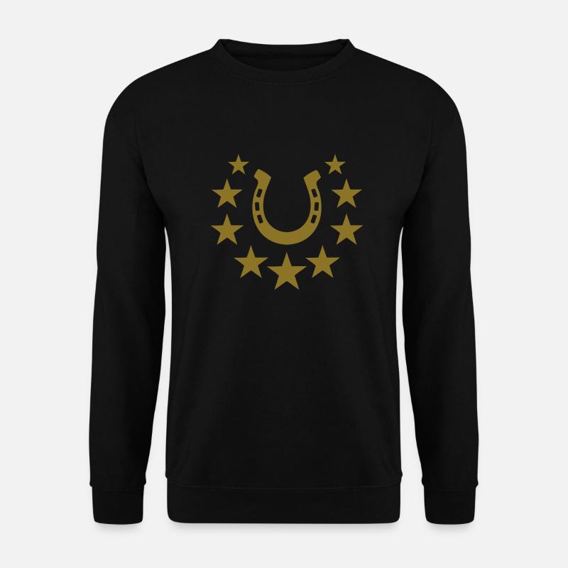 Viel Glück Hufeisen - Unisex Pullover - Schwarz
