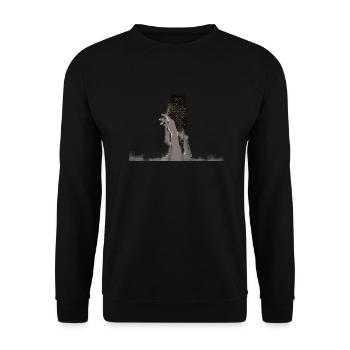 Never reach the stars - Unisex Sweatshirt - black - Front - Alina (178cm) & Michal (187cm)