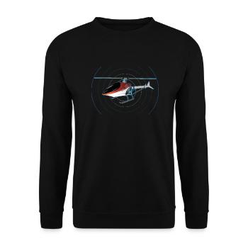 Hubschrauber - Unisex Pullover - Schwarz - Vorne - Alina (178cm) & Michal (187cm)