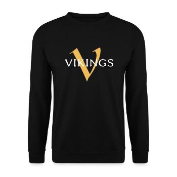 Vikings - Unisex Sweatshirt - black - Front - Alina (178cm) & Michal (187cm)