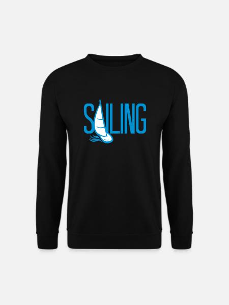 sailing hobby boot segeln schiff segelboot meer wa - Unisex Pullover - Schwarz