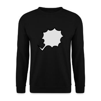 speech bubble - Unisex Sweatshirt - black - Front - Alina (178cm) & Michal (187cm)
