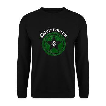 Steiermark - Unisex Pullover - Schwarz - Vorne - Alina (178cm) & Michal (187cm)