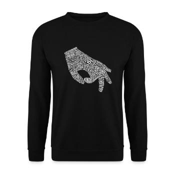 Jeu du rond blanc (mème) - Sweat-shirt Unisexe - noir - Devant - Alina (178cm) & Michal (187cm)
