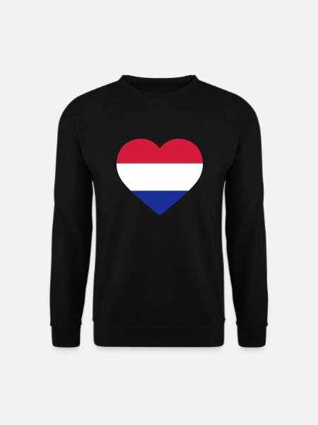 Netherlands Heart - Unisex Pullover - Schwarz
