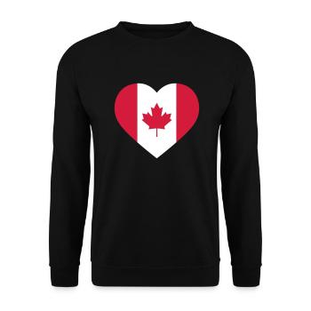 Canada Heart - Unisex Sweatshirt - black - Front - Alina (178cm) & Michal (187cm)