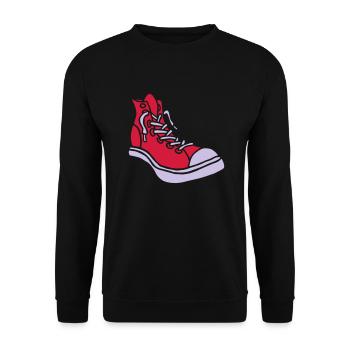 Street Sneaker Basketball Shoes Boots Alternative - Unisex Pullover - Schwarz - Vorne - Alina (178cm) & Michal (187cm)