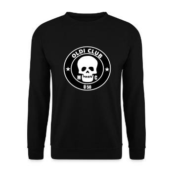 funny sayings, cool, skull, over 50 - Unisex Sweatshirt - black - Front - Alina (178cm) & Michal (187cm)