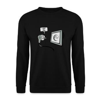 I love you - Sweat-shirt Unisexe - noir - Devant - Alina (178cm) & Michal (187cm)
