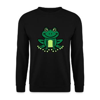 Frog - Unisex Sweatshirt - black - Front - Alina (178cm) & Michal (187cm)