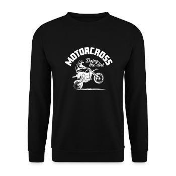 Motorcross Dirt - Unisex Pullover - Schwarz - Vorne - Alina (178cm) & Michal (187cm)