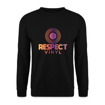 Disco Sisco • Respect Vinyl - Unisex Sweatshirt - black - Front - Alina (178cm) & Michal (187cm)