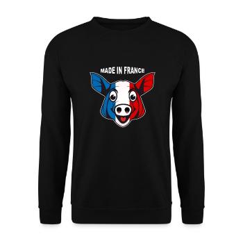 charcutier cochonnailles 02 - Sweat-shirt Unisexe - noir - Devant - Alina (178cm) & Michal (187cm)