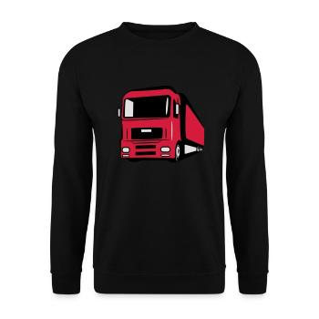 Truck truck symbol - Unisex Sweatshirt - black - Front - Alina (178cm) & Michal (187cm)