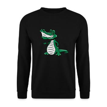 Crocodile cool sunglasses - Unisex Sweatshirt - black - Front - Alina (178cm) & Michal (187cm)