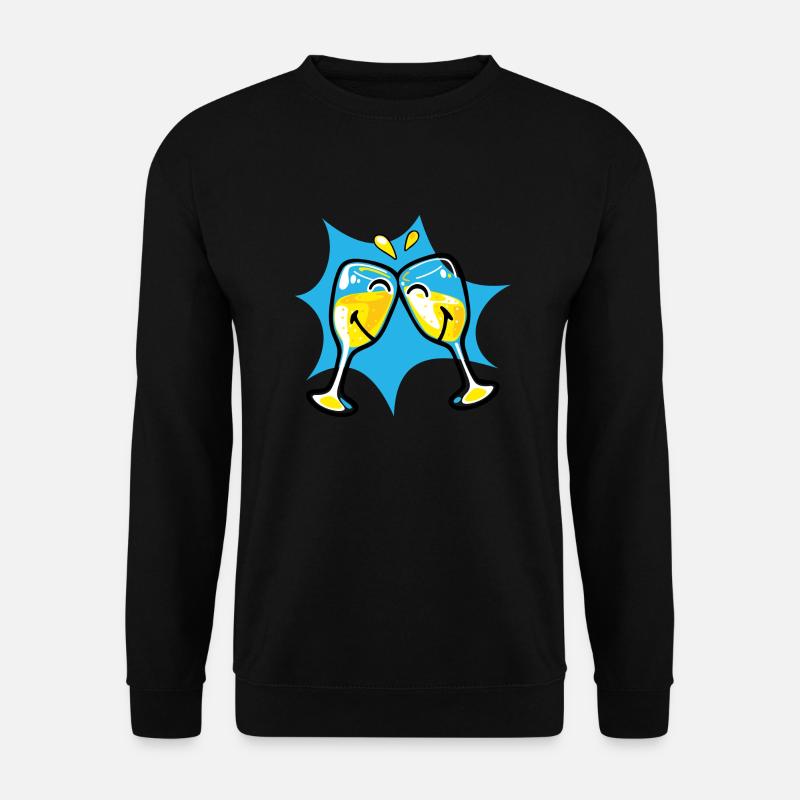 Smiley New Year Ching - Unisex Pullover - Schwarz