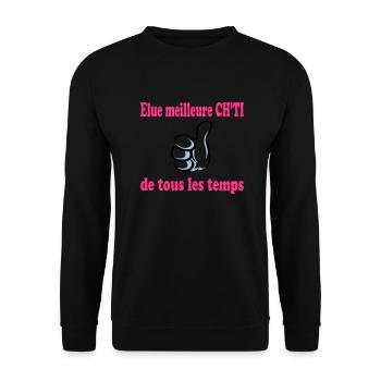 Elue meilleure ch'ti de tous les temps - Sweat-shirt Unisexe - noir - Devant - Alina (178cm) & Michal (187cm)