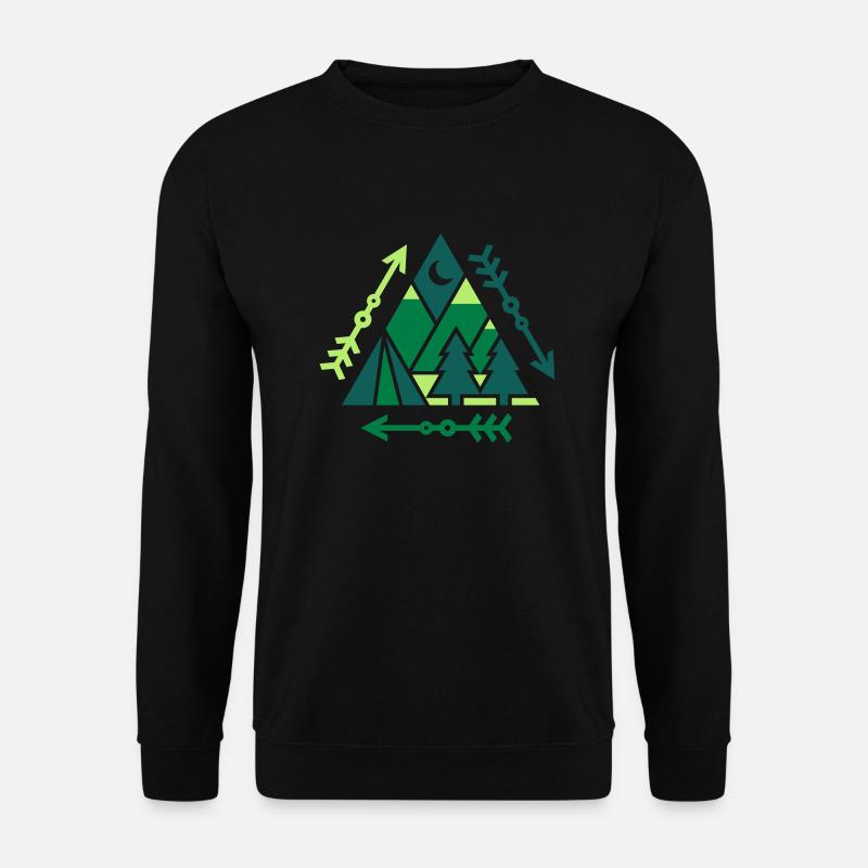 Outdoor Pattern (triangles) - Unisex Sweatshirt - black