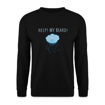 help (b) - Sweat-shirt Unisexe - noir - Devant - Alina (178cm) & Michal (187cm)