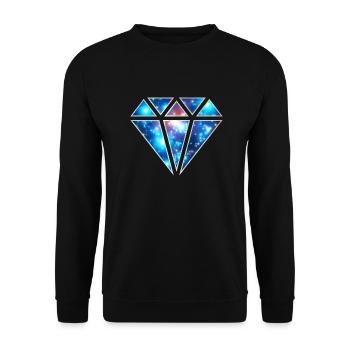Diamant Symbol Liebe Universum Unendlichkeit Paare - Unisex Pullover - Schwarz - Vorne - Alina (178cm) & Michal (187cm)