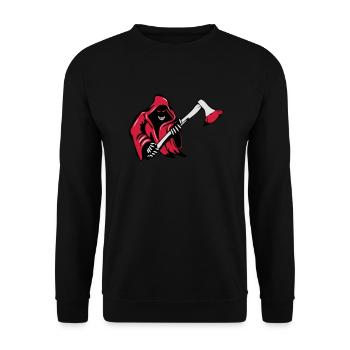 Horror tod axt monster - Unisex Pullover - Schwarz - Vorne - Alina (178cm) & Michal (187cm)
