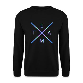 Team - Unisex Pullover - Schwarz - Vorne - Alina (178cm) & Michal (187cm)