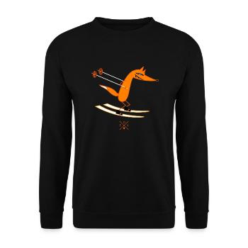 Skieur intelligent (b) - Sweat-shirt Unisexe - noir - Devant - Alina (178cm) & Michal (187cm)