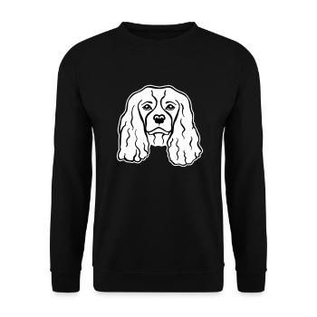 Cavalier King Charles - Sweat-shirt Unisexe - noir - Devant - Alina (178cm) & Michal (187cm)
