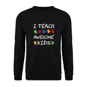 Autism Awareness Shirt - Unisex Pullover - Schwarz - Vorne - Alina (178cm) & Michal (187cm)
