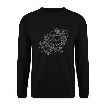 Glaube Hoffnung Liebe - Unisex Pullover - Schwarz - Vorne - Alina (178cm) & Michal (187cm)