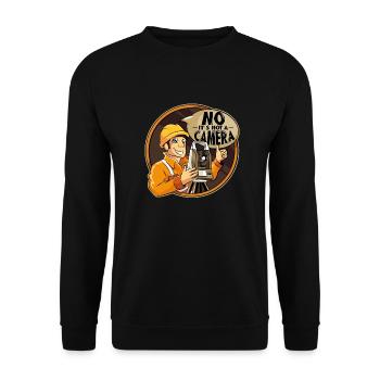 No, it's not a camera surveyor - Unisex Sweatshirt - black - Front - Alina (178cm) & Michal (187cm)