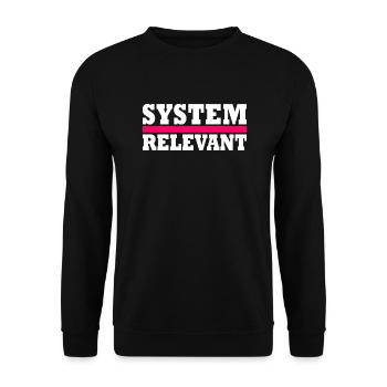 Système pertinent - Sweat-shirt Unisexe - noir - Devant - Alina (178cm) & Michal (187cm)