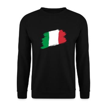 Italien Flagge - Unisex Pullover - Schwarz - Vorne - Alina (178cm) & Michal (187cm)