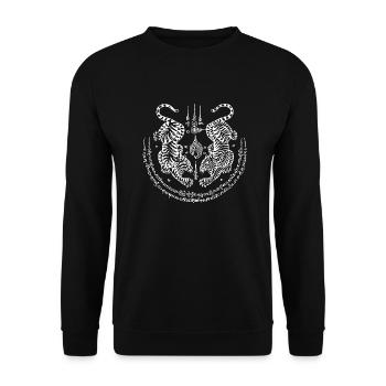 sak yant thailand thai boxing muaythai - Unisex Sweatshirt - black - Front - Alina (178cm) & Michal (187cm)