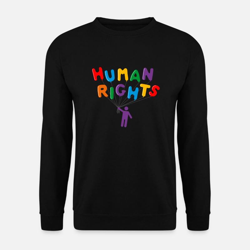 Human Rights - Unisex Pullover - Schwarz