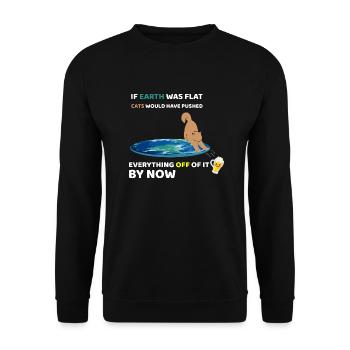 Si la Terre était plate - Sweat-shirt Unisexe - noir - Devant - Alina (178cm) & Michal (187cm)