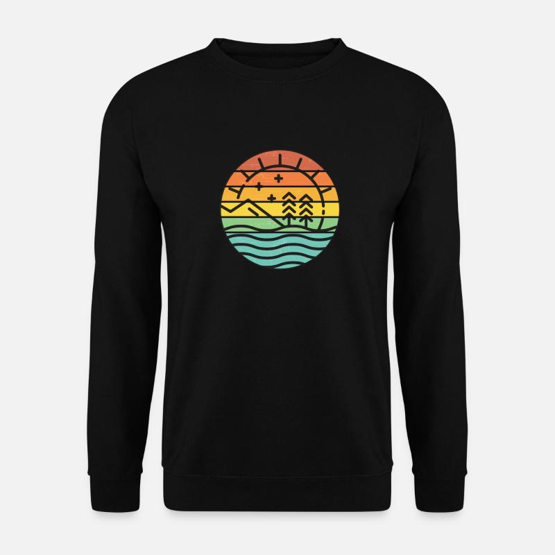 retro sunset island - Unisex Sweatshirt - black