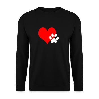 Patte de coeur - Sweat-shirt Unisexe - noir - Devant - Alina (178cm) & Michal (187cm)